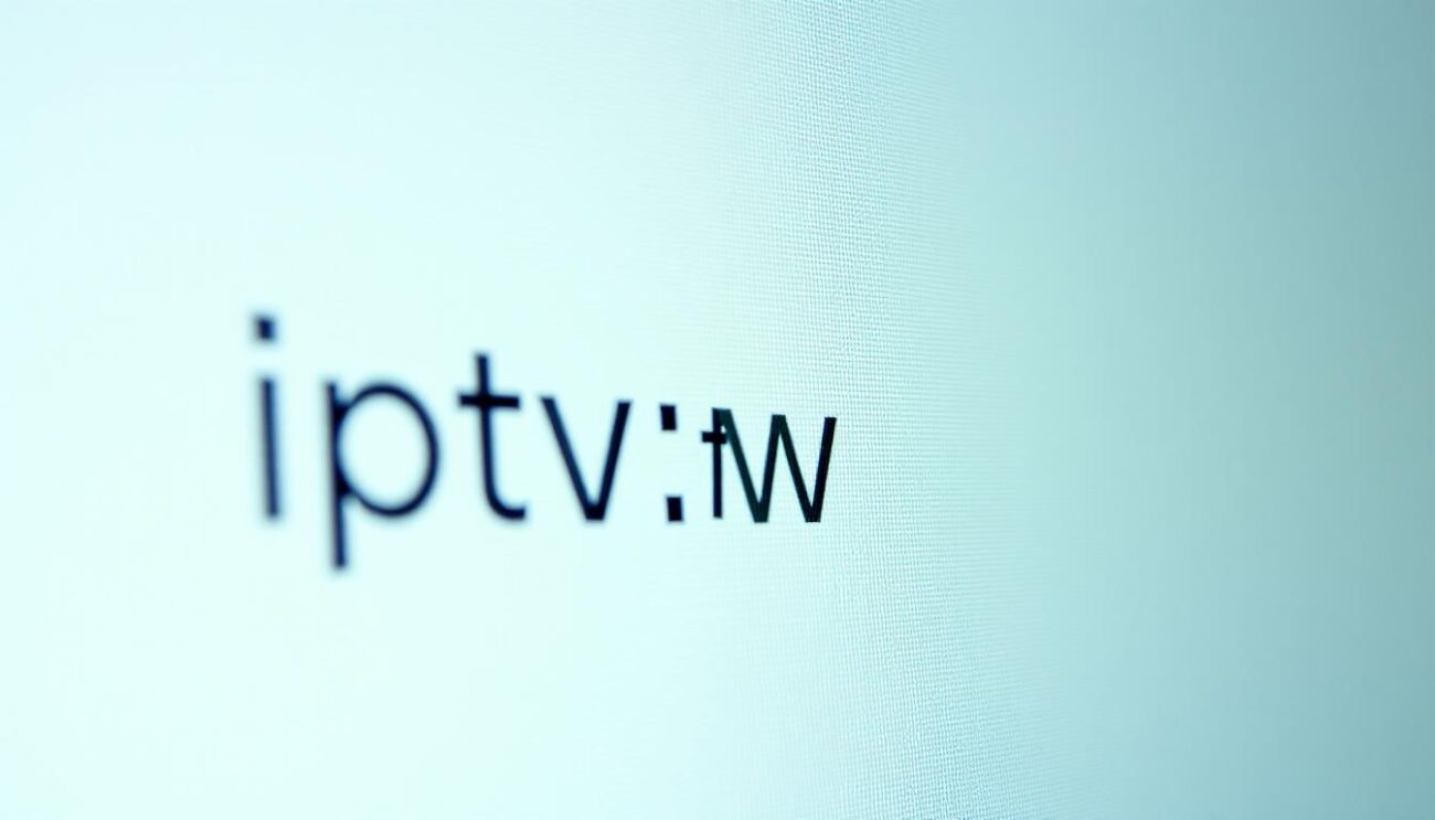 A close-up view of a computer screen displaying an IPTV URL format, with a clean and minimalist user interface. The URL is presented in a clear, legible monospace font against a slightly blurred background, creating a focused and informative composition. The lighting is soft and even, highlighting the technical details of the URL structure without distracting from the main subject. The angle is slightly elevated, creating a sense of authority and professionalism, as if the viewer is looking at the screen from a slightly higher perspective. The overall mood is one of clarity, precision, and utility, reflecting the practical nature of the IPTV URL format.