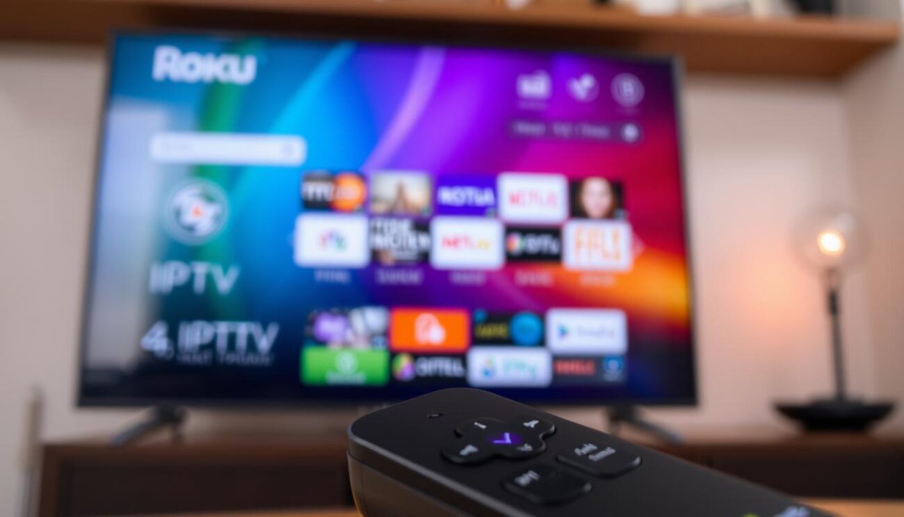 IPTV on Roku screen mirroring